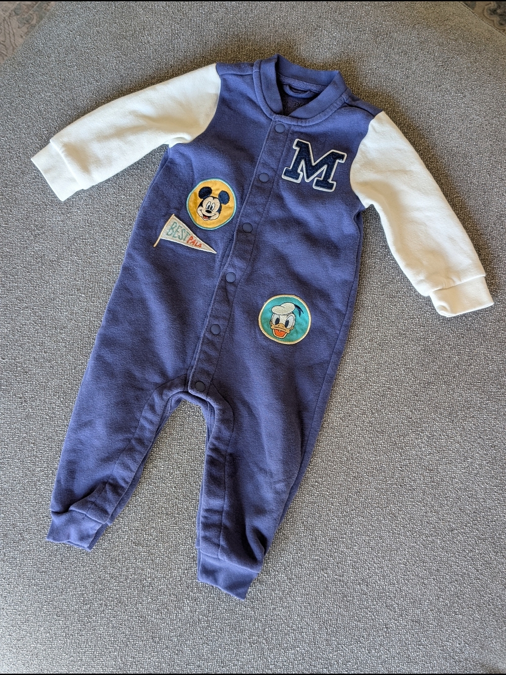 GAP Disney Navy and White Mickey & Donald Jumpsuit
